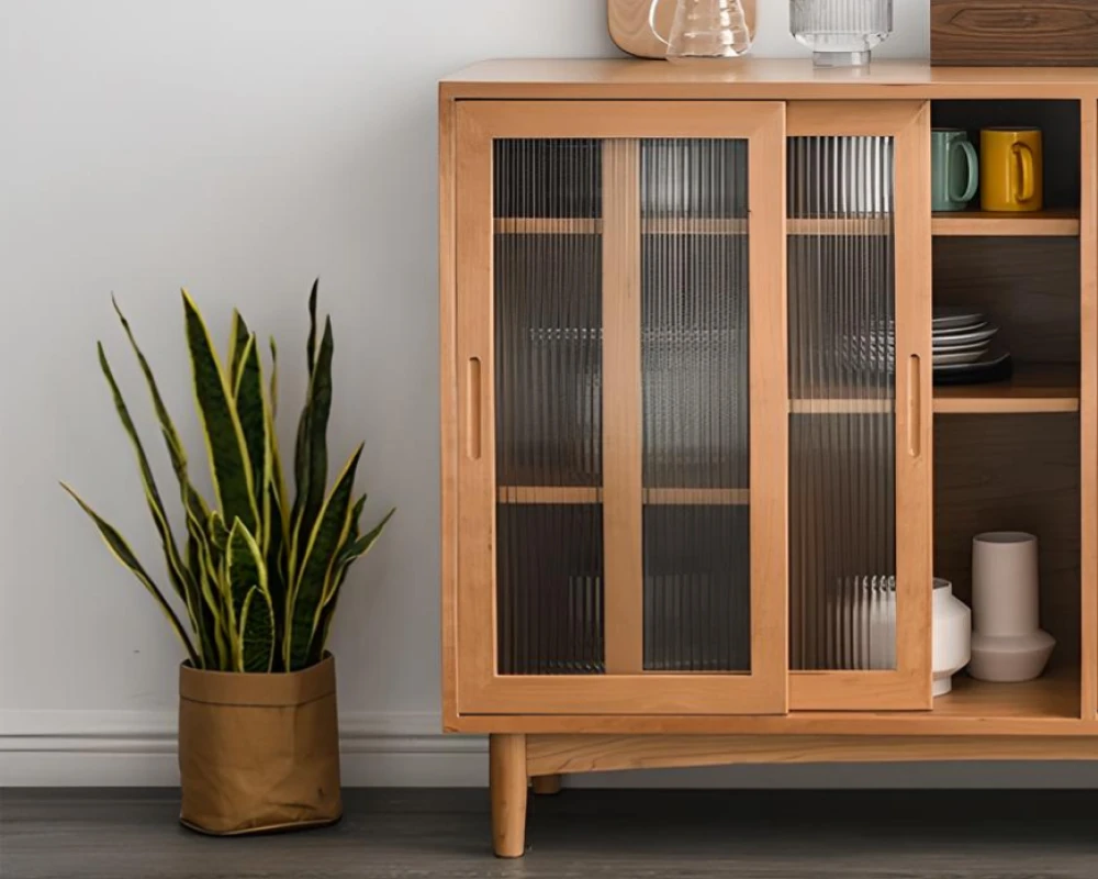 sideboard buffet with glass doors